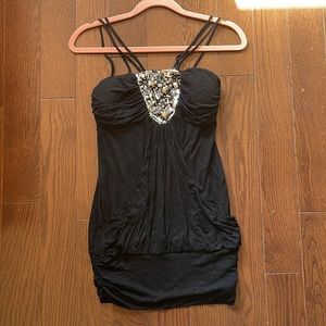 Wet Seal Sequin Embellished Draped Top